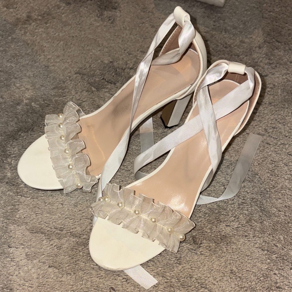 Elegant White Heels